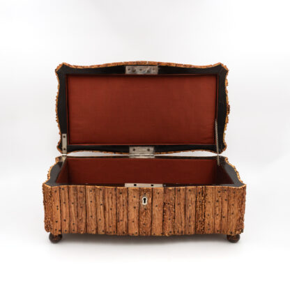 Anglo Indian Serpentine Box Stag Horn Box, Circa 1850