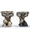 Set Of Four Whimsical Italian Cast Stone Satyr Stools Italy, Circa 1900