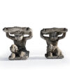Set Of Four Whimsical Italian Cast Stone Satyr Stools Italy, Circa 1900