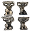 Set Of Four Whimsical Italian Cast Stone Satyr Stools Italy, Circa 1900