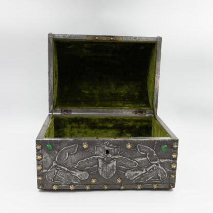 French Art Nouveau Gothic Form Box French, Circa 1910