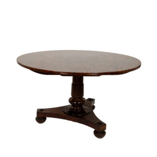 Round Mahogany Tilt-Top Center Table, English, Circa 1840